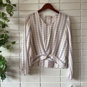 NWT Pink Republic Blouse with Knot Detail - S